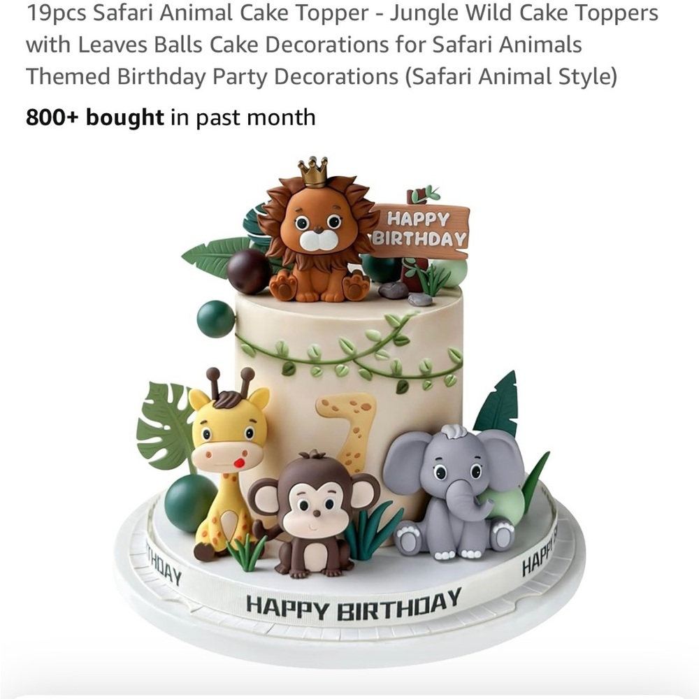 Amazon Brown and Yellow Cake Toppers Party Supplies